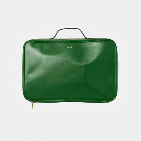 LA MAXI POCHETTE CLAUDE DARK GREEN